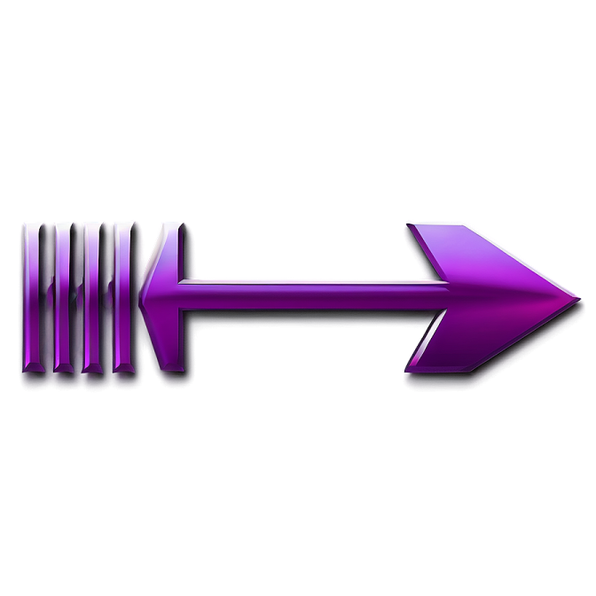 a purple arrow pointing up to the right