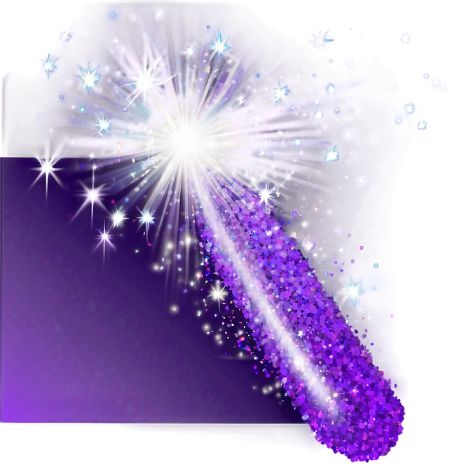 a purple sparkle on a white background