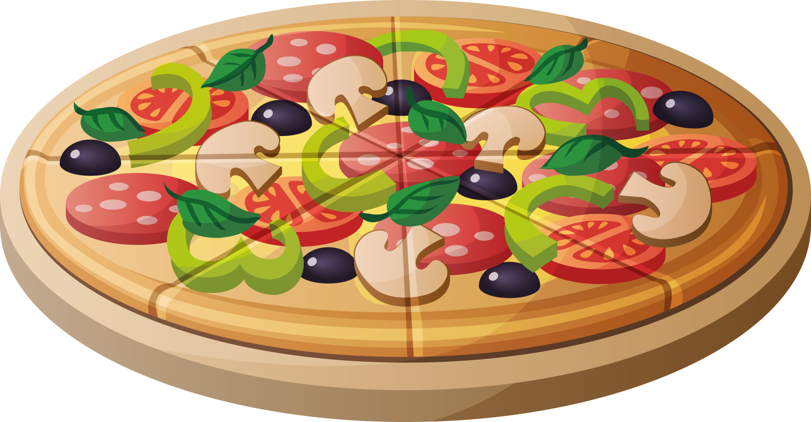 a pizza with olives and tomatoes on it