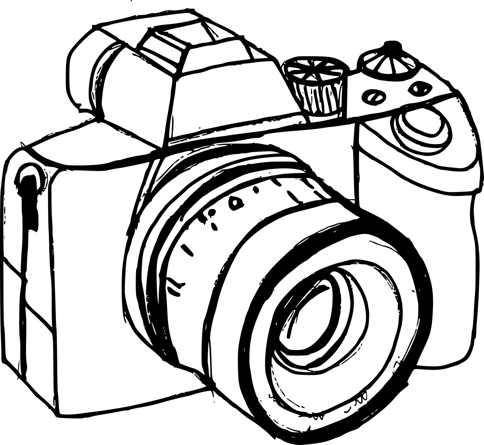 a drawing of a camera