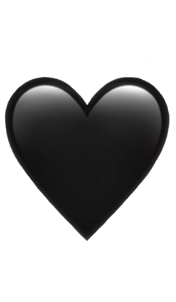 a black heart on a white background