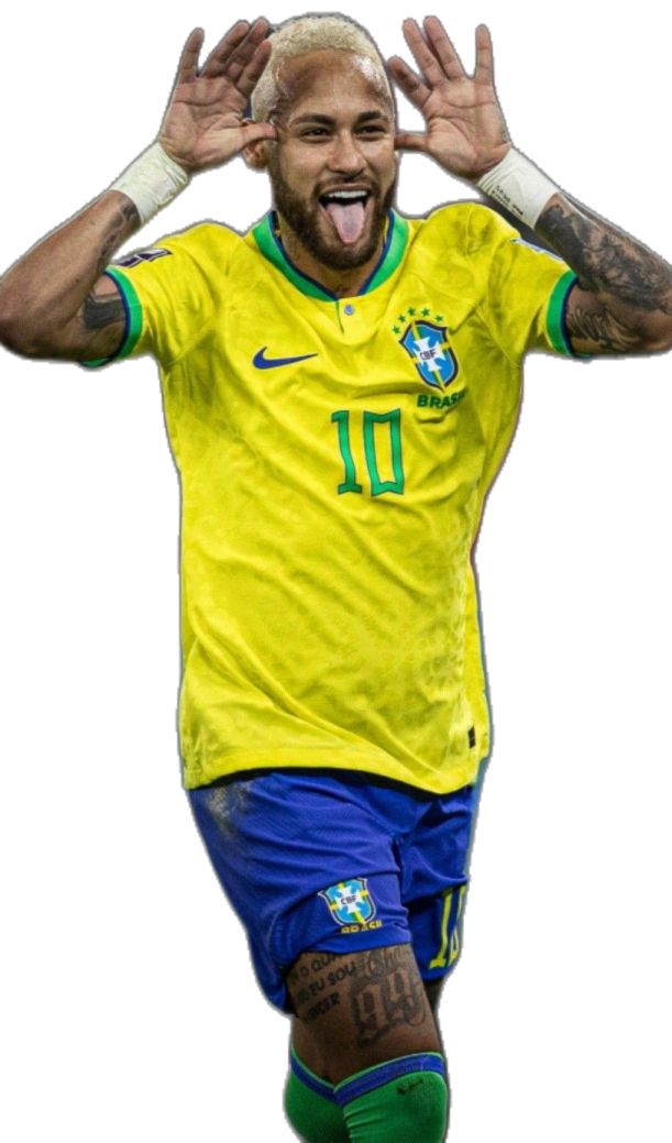 a soccer player with his hands up in the air