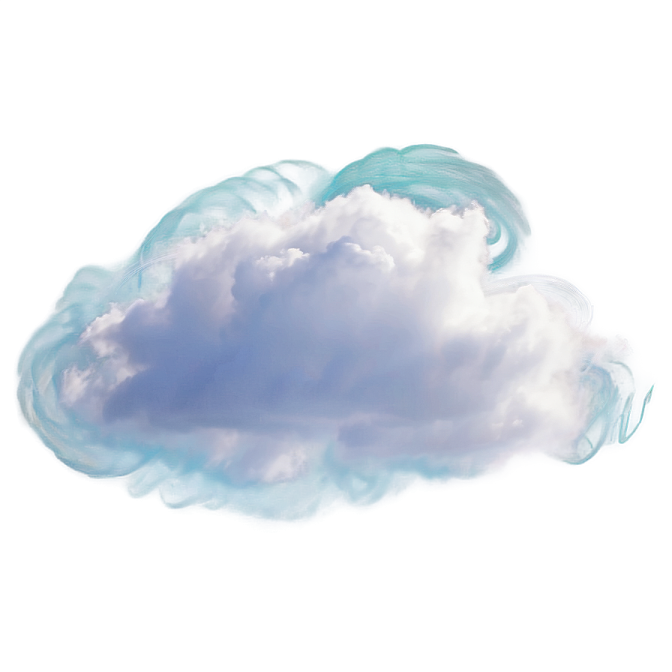 a drawing of a cloud on a white background