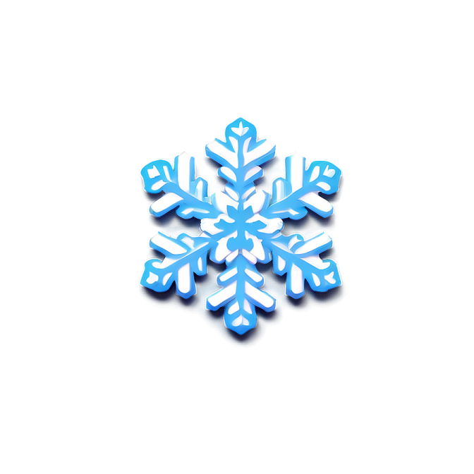 a blue snowflake on a white background