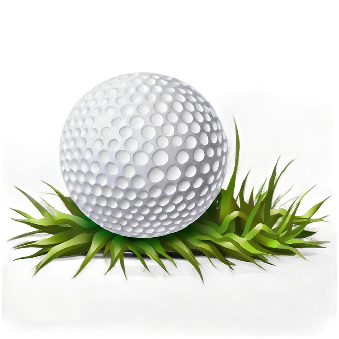 a golf ball on the grass