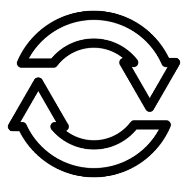 a black and white image of a circular arrow