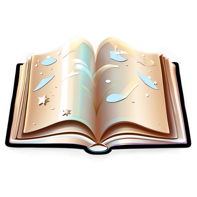 an open book on a white background