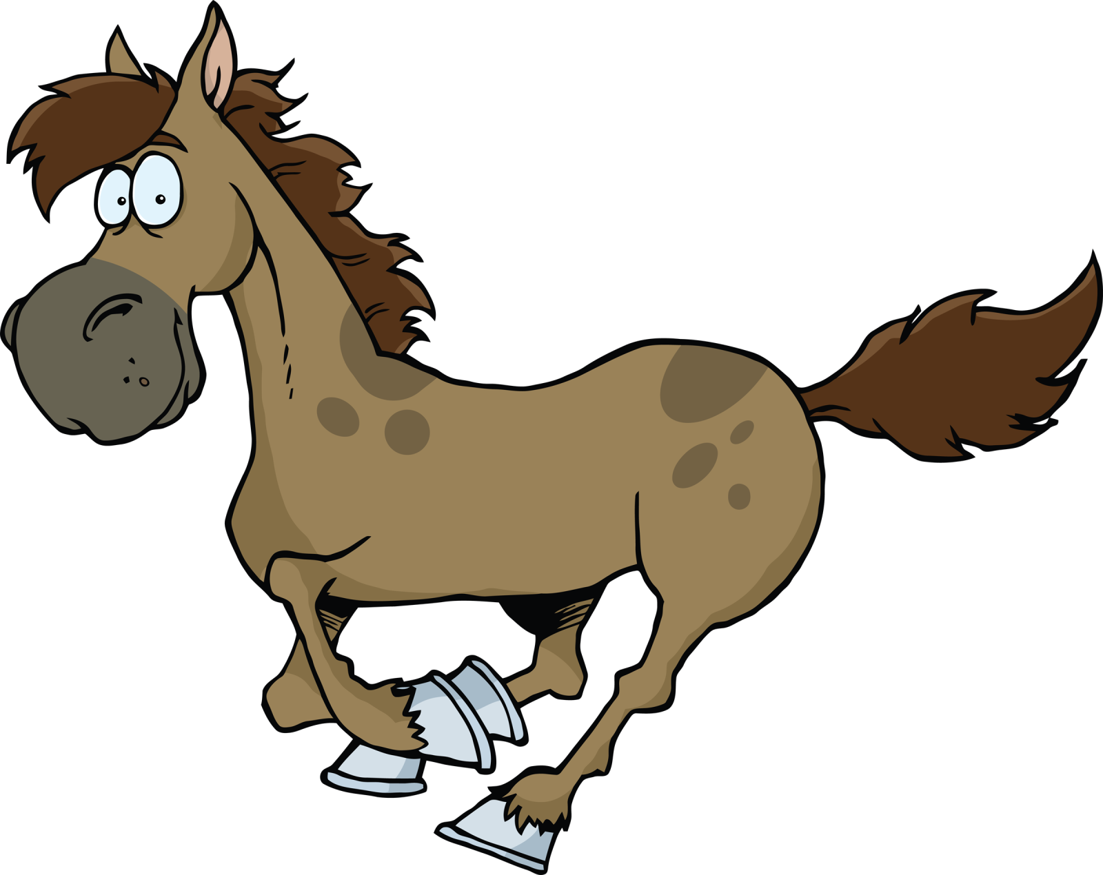 a cartoon horse running