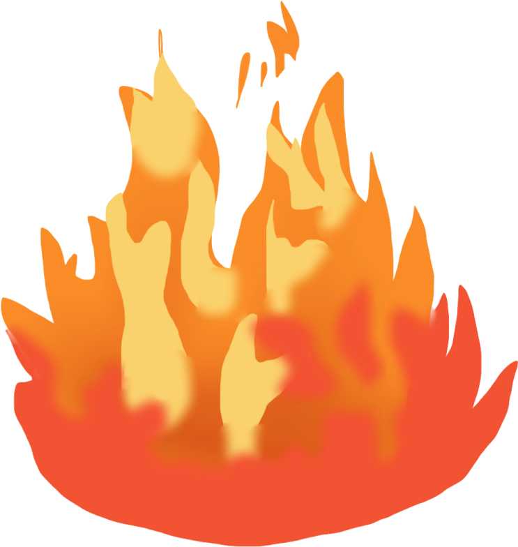 a fire with orange and yellow flames