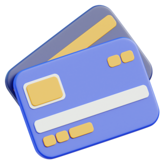 a blue and white credit card
