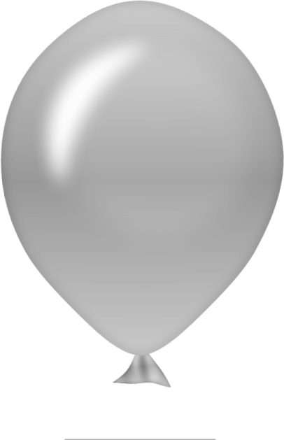 a silver balloon on a white background