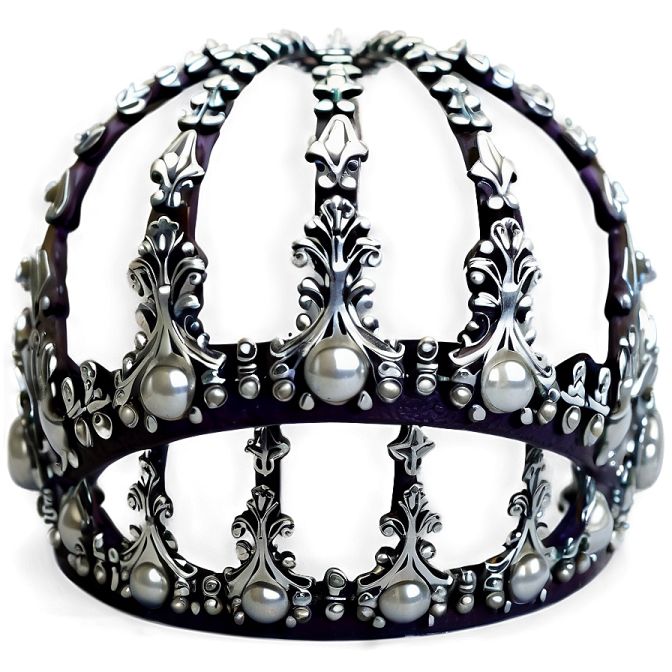 a crown made out of silver and pearls