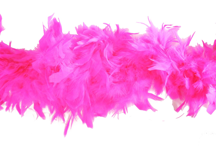 a pink feather garland