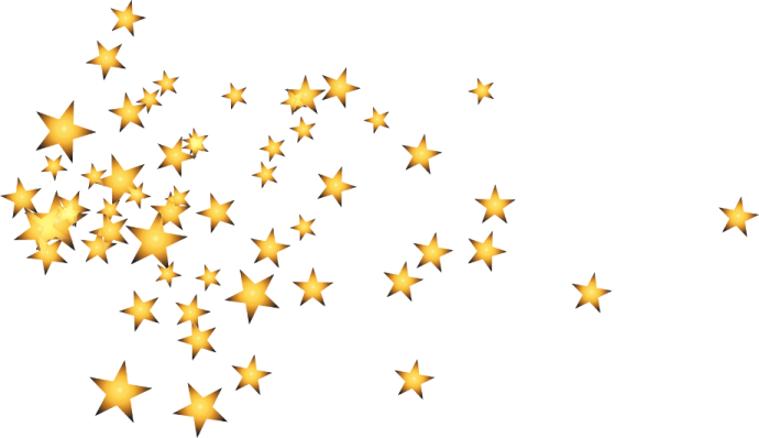a bunch of gold stars on a white background