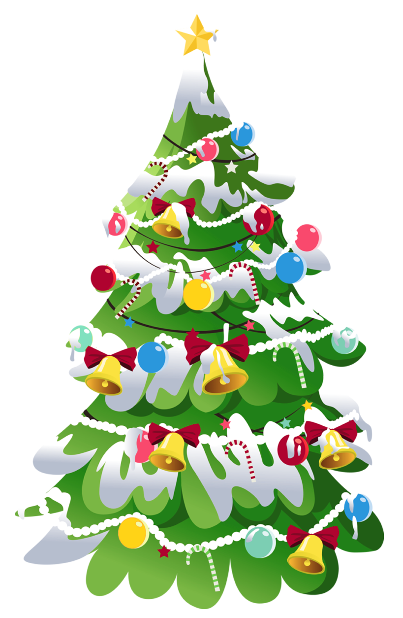 a christmas tree with ornaments and decorations