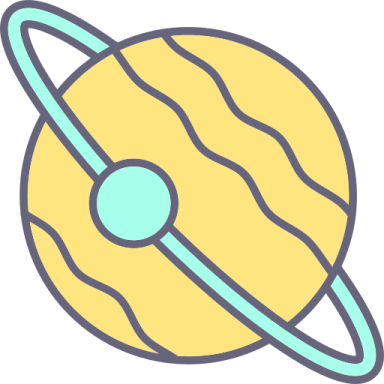 an icon of the planet saturn