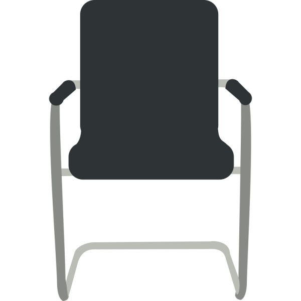 a black and white office chair