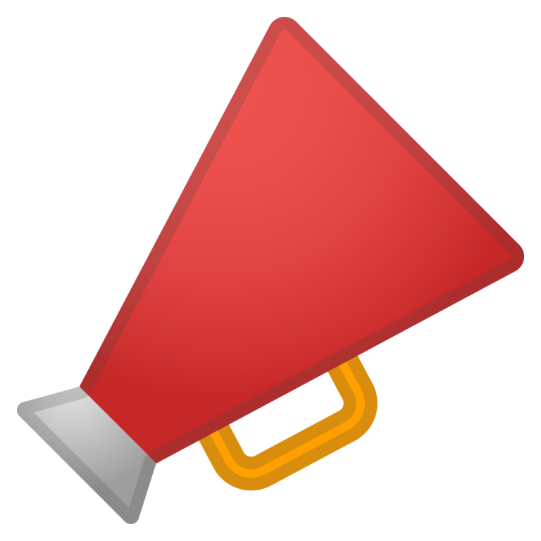 an image of a red bullhorn