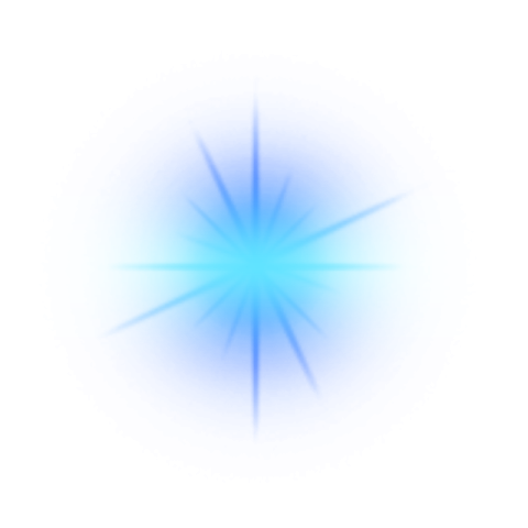 a blue star in the middle of a white background