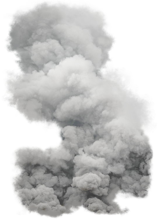 smoke cloud isolated on white background photo