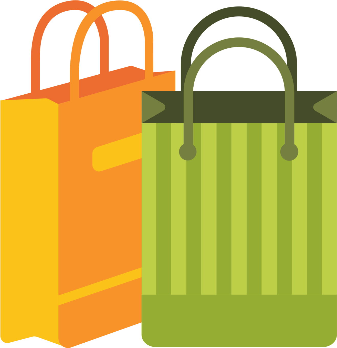 two shopping bags