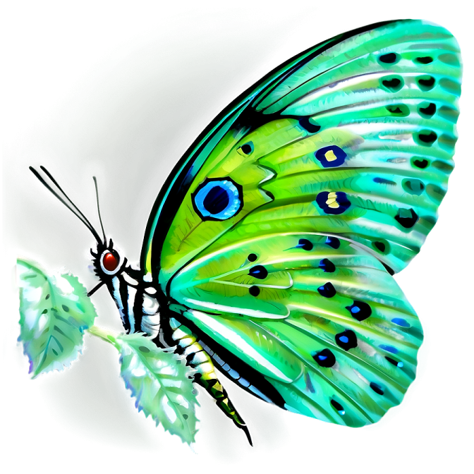 a green and blue butterfly