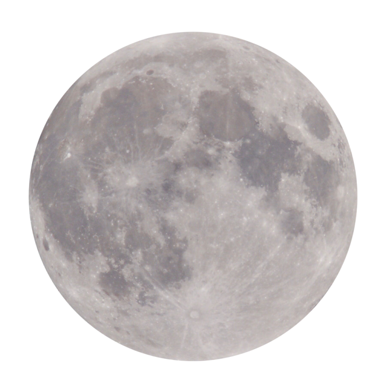 a full moon on a white background