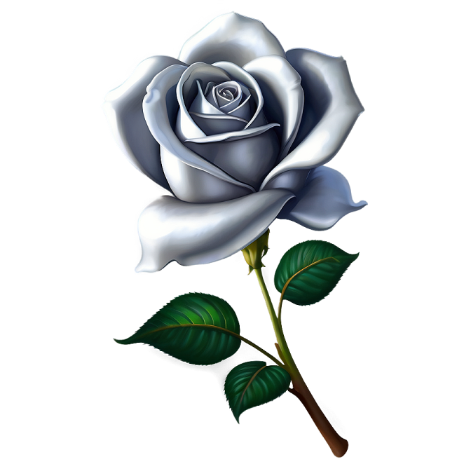 a white rose with green leaves