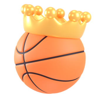 a basketball ball with a crown on top