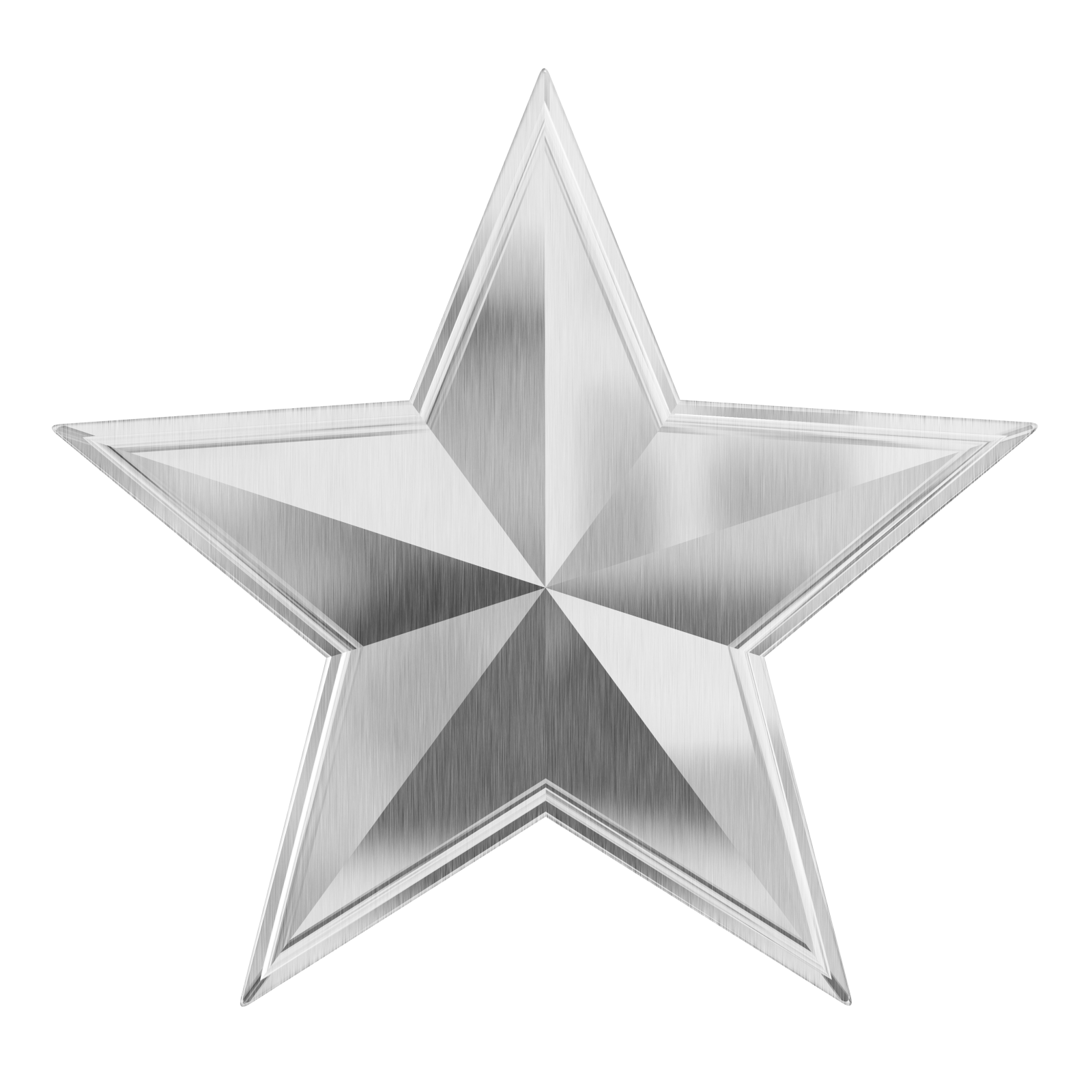 a silver star on a white background