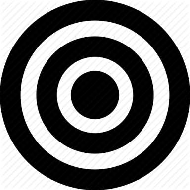 a black and white icon of a target