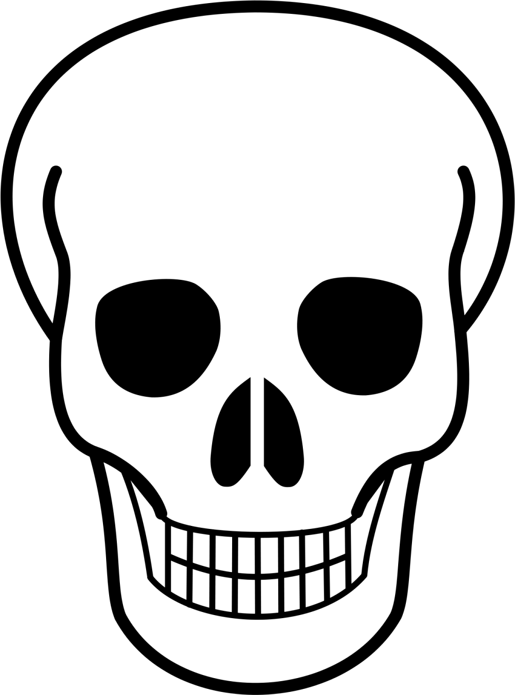 a black and white image of a skull