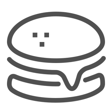 a hamburger icon on a white background