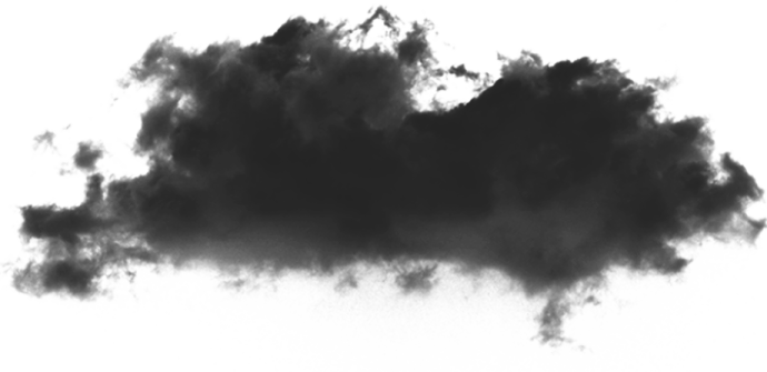 a black cloud on a white background