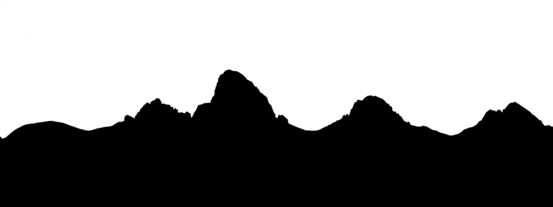 a black and white silhouette of mountains