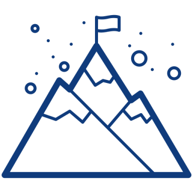 a mountain with a flag on top