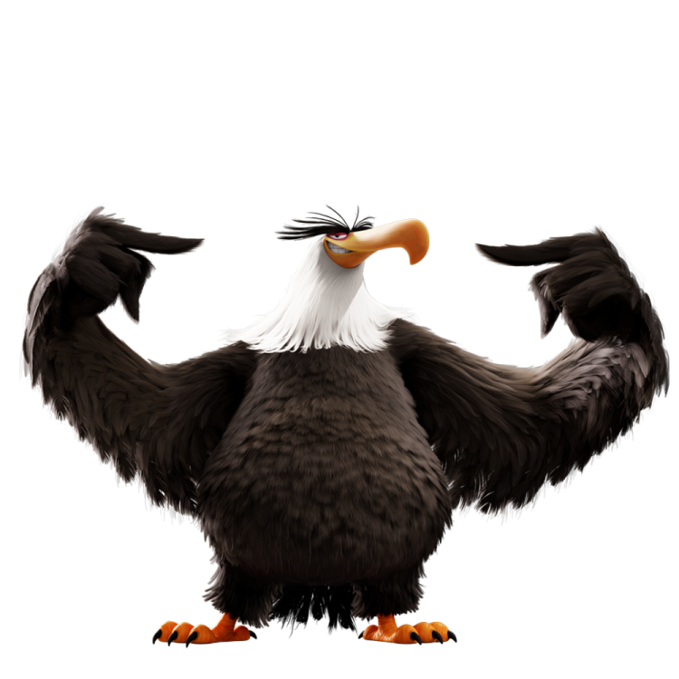 an eagle is standing with its wings spread