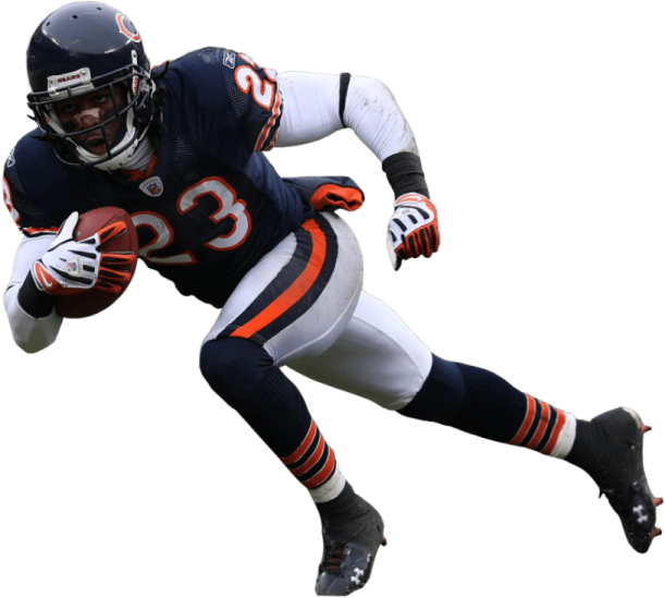 a football player running with the ball