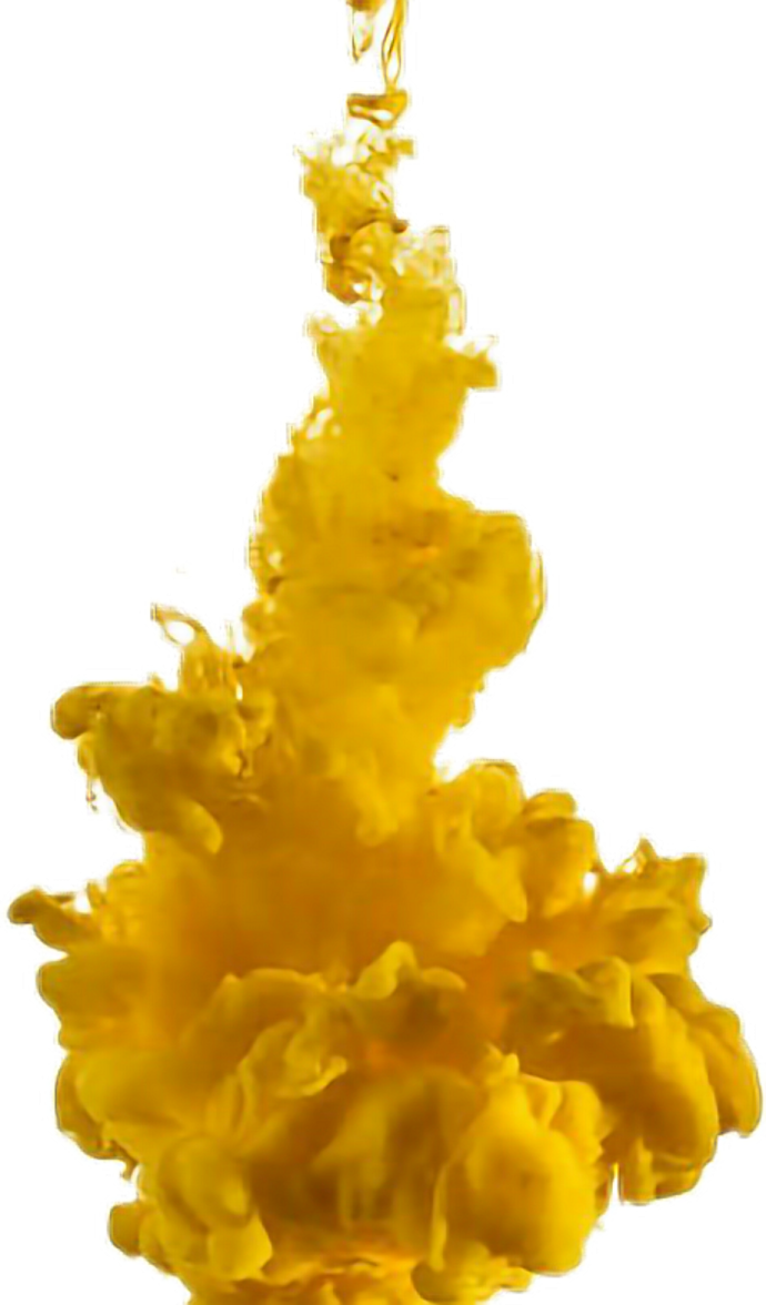 a yellow substance is being dropped into water