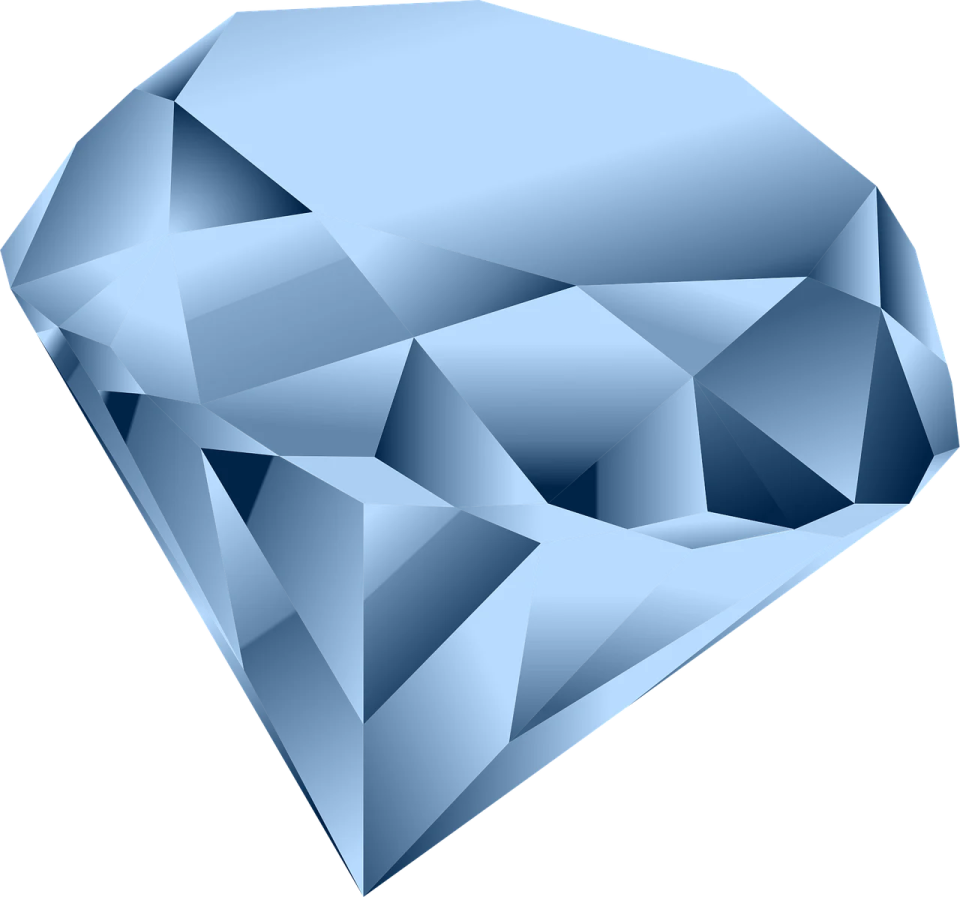 an image of a blue diamond
