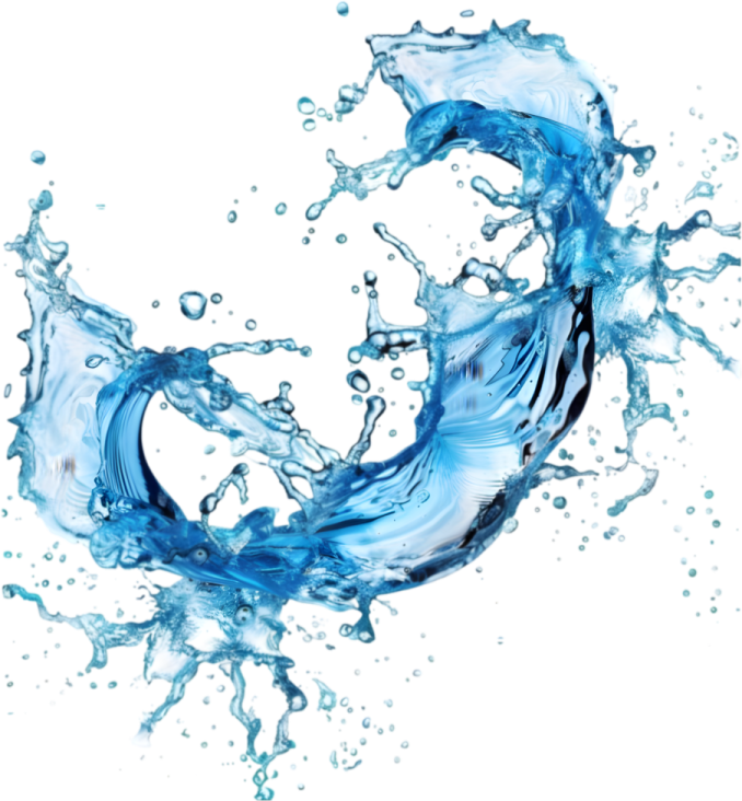 a splash of water on a white background