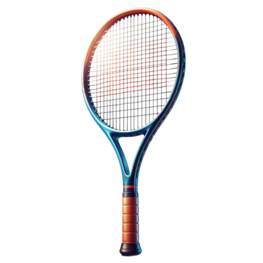 a tennis racket on a white background