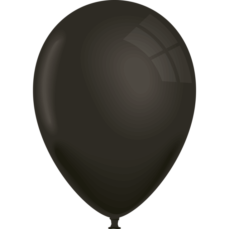 a black balloon on a white background