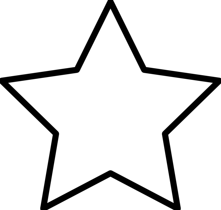 a black and white star