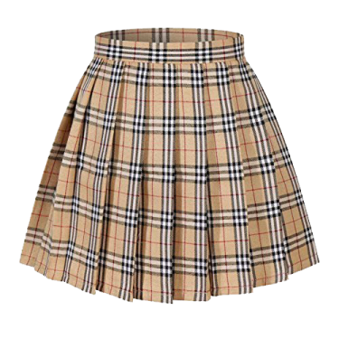 the vintage check skirt in beige