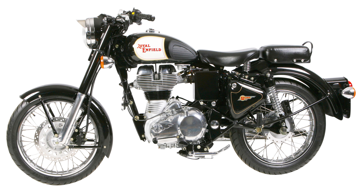 a black motorcycle on a white background