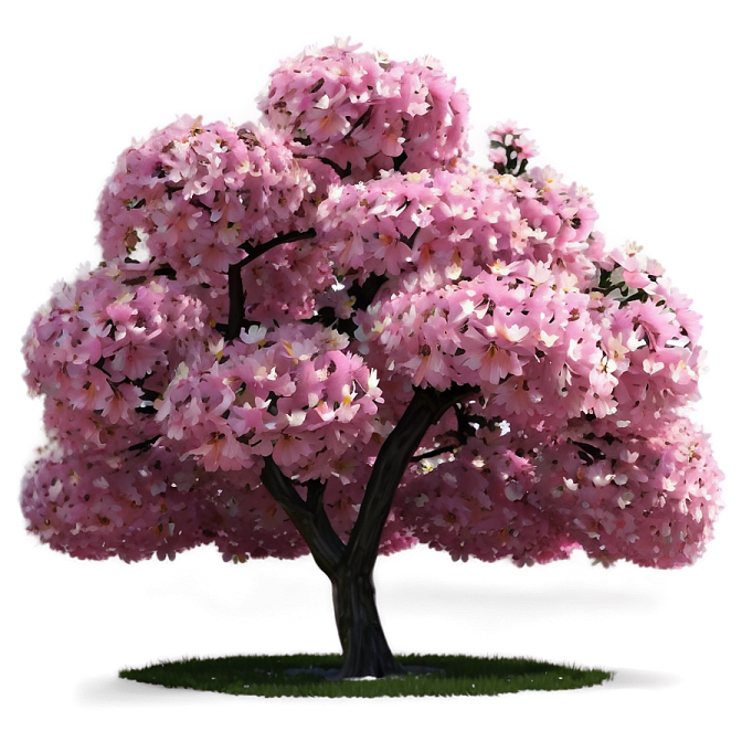 a tree with pink flowers on it