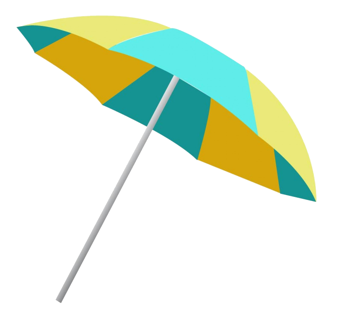 a colorful umbrella on a white background