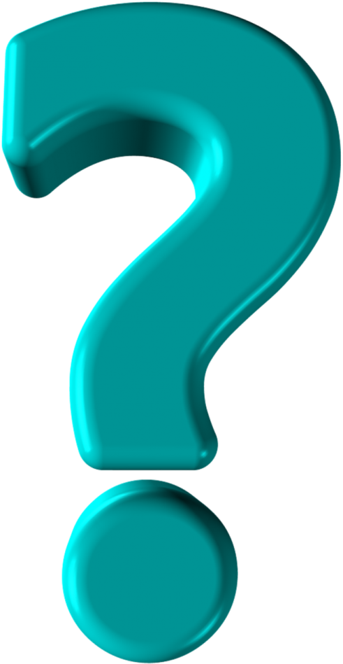 a blue question sign on a white background