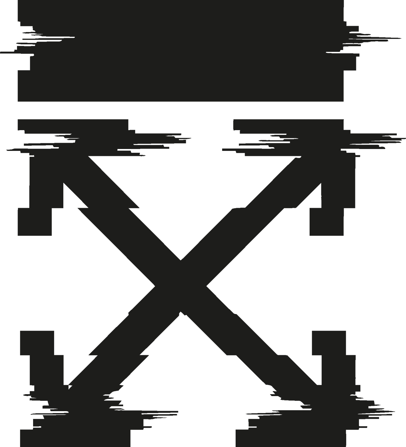 a black and white image of two arrows